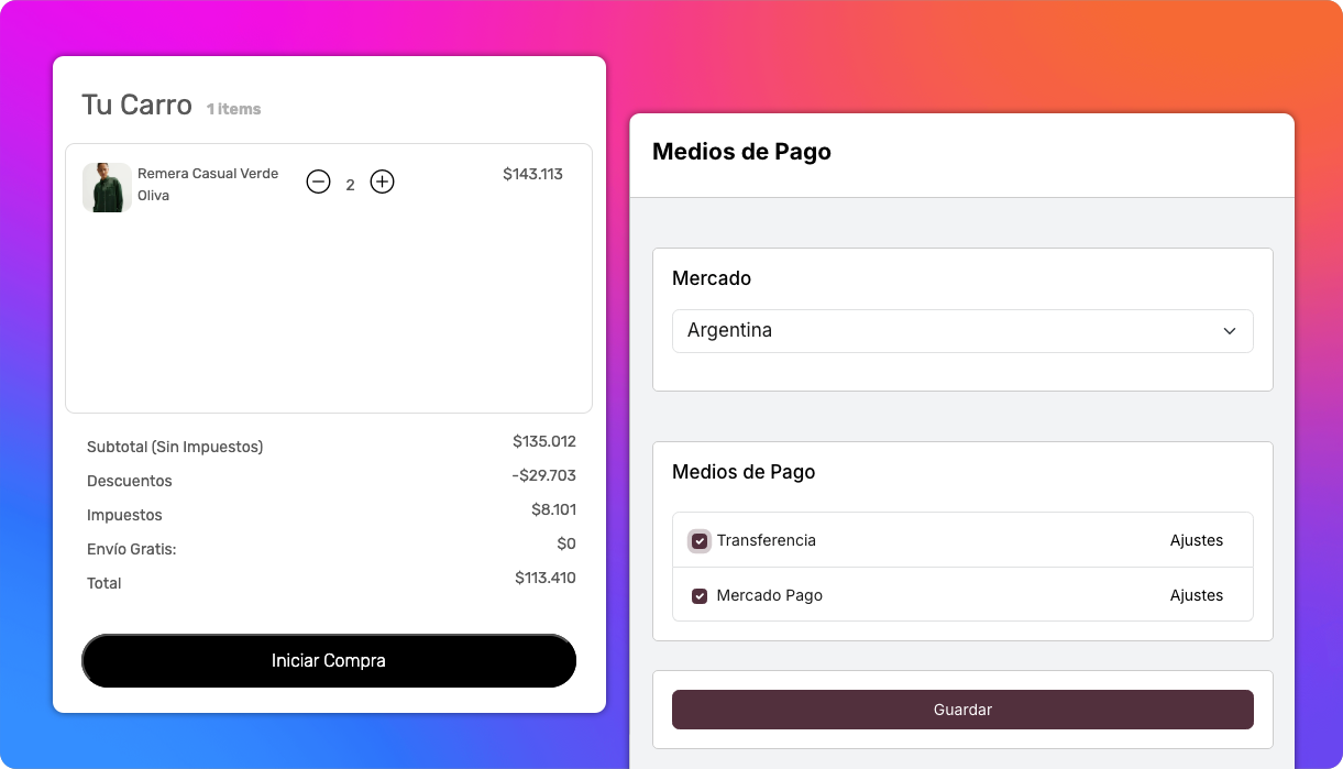 Checkout personalizado en el Store Builder